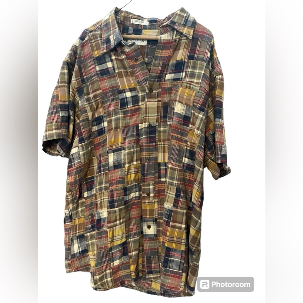 Orvis Patchwork Button Down Shirt - image 1